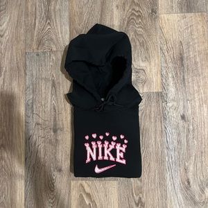 Hearts Black Hoodie Valentines Day